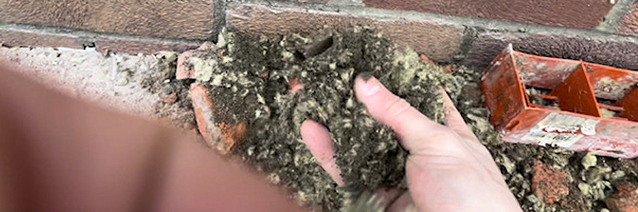 Signs of failed cavity insulation on internal walls