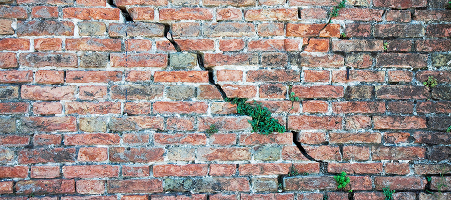 cracks in a house